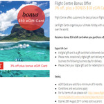 $50 eGift Card Free with a Purchase of $500 ($485, 3% off) Gift Card for Flight Center (Suncorp Benefits)