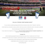 Win an Advertising Package Worth $20,000 + 6 Premium Tickets to The 2017 AFL Grand Final [Open to VIC Small Business Owners]