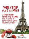 Win a Trip to Paris for 2 Worth $8,000 or 1 of 30 Bonne Maman Aprons Worth $40 from Monde Nissin [With Purchase]