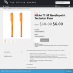 Nikko 77-SF Needlepoint Pens 0.2mm (Blue|Red) - 6 for $6 | 12 for $11 | 18 for $16 + Free Delivery - The Office Shoppe