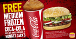 Free Medium Frozen Coke with Burger Purchase