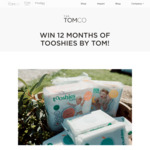 Win a 12-Month Supply of TOM Eco Nappies & Wipes Worth $1,188 from Tooshies by TOM