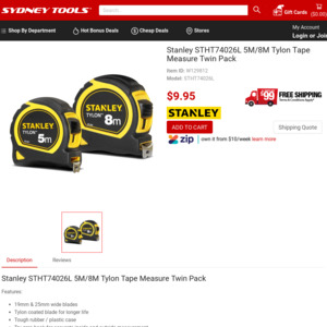 Stanley 8m Tape Measure - Bunnings Australia