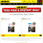 40% off Game of Thrones - Season 1-7 Boxset $89.40 for DVD $95.40 for Blu-Ray + Delivery Or Free C&C @ JB Hi-Fi