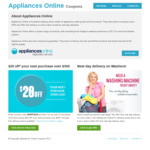 $20 off Purchase over $300 at Appliances Online