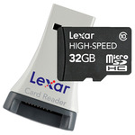 32GB Lexar Class 10 Micro SDHC with USB Adapter @ $69 Free Shipping 