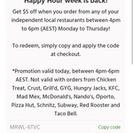 $5 off When You Order from Independent Restaurants @ Menulog (4pm-6pm AEST Only)