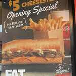 [NSW] Opening Special - Cheesesteak $5 on 9th Feb @ Fat Franks (Newtown)