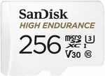 SanDisk High Endurance microSDXC Card, SQQNR 256GB $49.10 Delivered @ Sunwood via Amazon AU