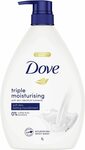 Dove Body Wash Triple Moisturising 1L (50% off RRP) $6.85 ($6.17 with Sub&Save) + Delivery ($0 with Prime/$39 Spend) @ Amazon AU