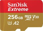 SanDisk Extreme 256GB A2 V30 MicroSD $50.30 Delivered @ Amazon AU