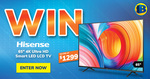 Win a Hisense 65" 4K Ultra HD Smart LED LCD TV Worth $1,299 from Bi-Rite