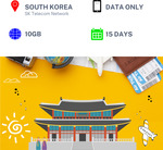 35% off S Korea SIM Cards from $12.35 and 20% off All Other SIM Cards – EU, USA, NZ, Japan & eSIM + Free Shipping @ TravelKon