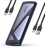 [Prime] UGREEN M.2 NVMe/SATA Enclosure (B&M/M-Keys) 10Gbps USB-C 3.2 Gen2 $35.24 Delivered @ UGREEN via Amazon AU