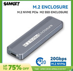 Samget M.2 NVMe USB 3.2 Gen 2x2 20Gbps USB-C SSD Enclosure US$14.46 (~A$22.32) Shipped @ Factory Direct Collected AliExpress