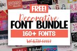 Decorative Font and Monogram Bundle (169 Premium Fonts) - Free (Valued US$2189) @ Creative Fabrica