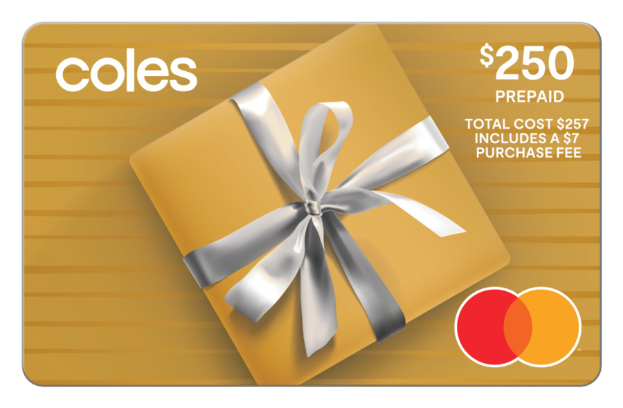 No Purchase Fees for $100 and $250 Coles Mastercard Digital Gift Cards ...