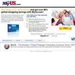 MyUS.com Premium + Visa (No Setup Fee, 2 Years Free, 25% off Ship 1st Month, 20% off after)