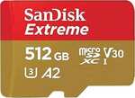 SanDisk 512GB Extreme microSDXC Card $66.90 Delivered @ Sunwood via Amazon AU