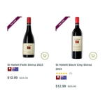 St Hallett Faith Shiraz or Black Clay Shiraz 750ml $12.99 Each + $9.95 Shipping ($0 over $250 Spend) @ World Wine