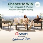 Win a Conjola Four-Piece Outdoor Lounge Setting Valued at $2,999 from Amart Furniture + Steph & Gian