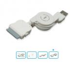 Retractable USB Data/Charger cable for iPod/iPhone (Free, pay $5.90 shipping)