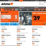 Jetstar $35 Hot Fares between Sydney and Melbourne (Avalon)