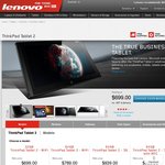 $150 OFF on Any Lenovo ThinkPad Tablet 2 Configuration (from $549 Inc. Discount)