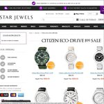Citizen Eco-Drive Men's & Ladies Watch Sale $99 Delivered @ Star Jewels Sydney
