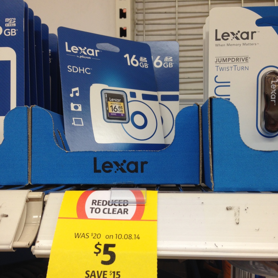 Lexar 16GB SDHC Class10 Memory Card 5 at Coles (was 20) [Selected