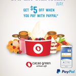 FREE $5 Voucher When You Pay with PayPal at Cacao Green (Melbourne)
