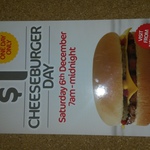 $1 Cheeseburger Day Sat 6/12 7am-Midnight Hungry Jacks Angle Park SA