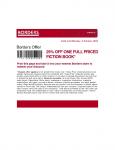 Borders - 25% off One Full Priced Fiction Book