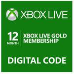 XBOX Live 12 Month Gold Membership USD $39.99