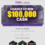 Win $100,000 or $2,500 Cash from Mwave