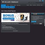 Village Cinemas: Free Small Popcorn (with Ticket Purchase) with VISA Checkout