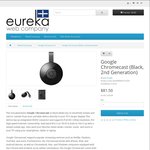 Google Chromecast 2 (Black, 2nd Generation) 10% off, $73.35 - Delivered @ Eureka Web Company