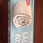 Factory Seconds Sheridan Wool Quilts $20 @ Tontine Factory Outlet (Campbellfield, VIC)
