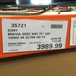 Sony KD75X8500C 75" 4K Ultra HD TV $3989.99 @ Costco Canberra (Membership Required)