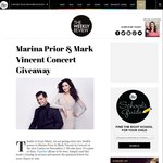 Win 1 of 2 Double Passes to Marina Prior & Mark Vincent in Concert or 1 of 10 Copies of Their Album from The Weekly Review (VIC)