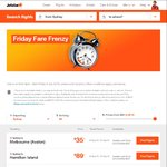 Friday Fare Frenzy, Melbourne to Singapore for $159, to Bangkok $189 @ Jetstar