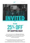 [WA] 25% Off @ Nike Store (Hay Street, CBD)