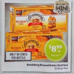 [QLD] Bundaberg Ginger Beer 10x 375ml $8.99 @ Drakes 22/2
