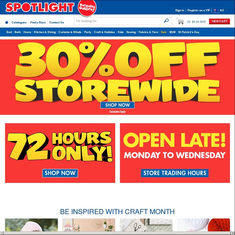 Spotlight 30% off Storewide for 72 Hours - OzBargain