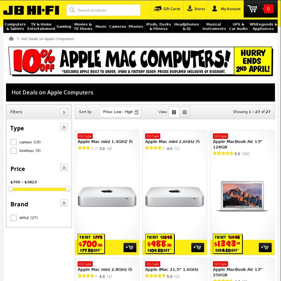 10 off Apple Mac Computers JB HiFi OzBargain