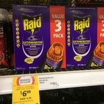 Raid Exterminator Flea & Cockroach Bomb Value 3 Pack $6.99 (Was $12) @ Coles