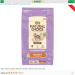 Nutro Natural Sensitive Skin Fish and Rice Adult Dry Dog Food 15kg $53.99 @ Budget Pet Products *Free Shipping to Eastern States