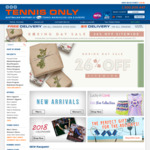 Tennis Only 26% off Site Wide