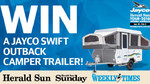 Win a Jayco Swift Outback Camper Trailer Worth $22,960 from The Herald & Weekly Times (VIC)