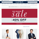 25% off Full Price Merchandise at Gazman